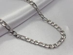 Cadena de Caballero Modelo Figaro 3x1 de Acero Inoxidable 316L