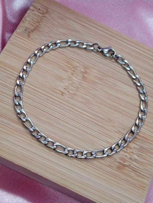 Pulsera de Dama Modelo Figaro 3x1 en Acero Inoxidable