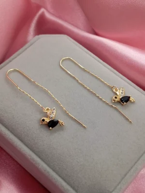 Arete Violador de Ave en Oro laminado
