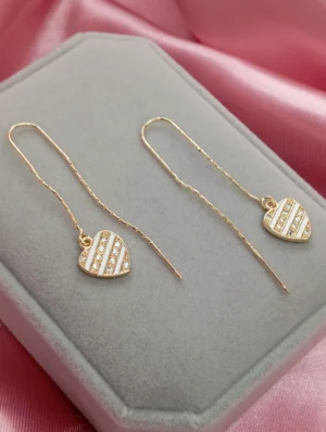 Arete Violador de Corazón en Oro Laminado