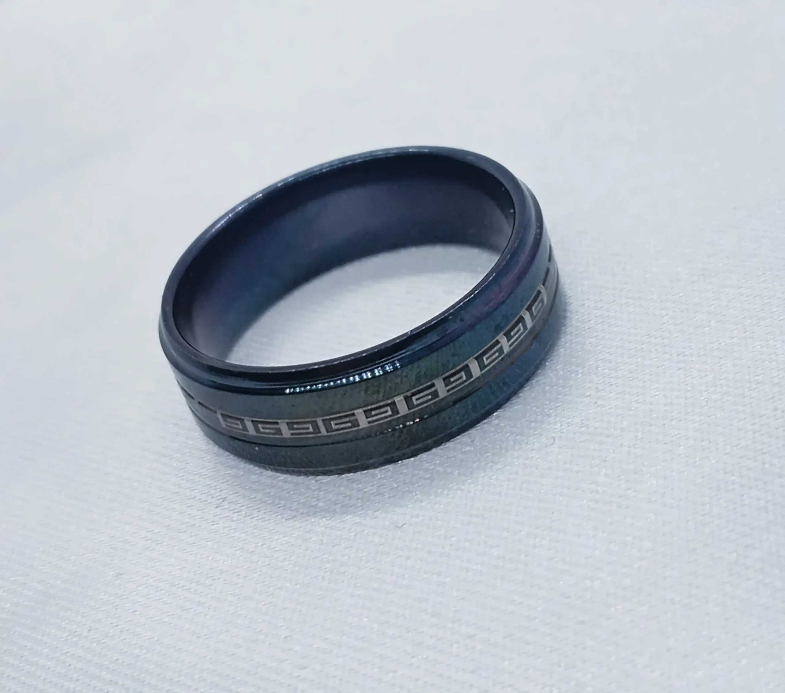 Anillo Argolla Acero Negro