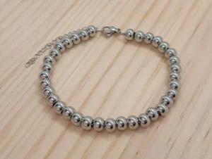 Pulsera Diseño de Bolitas en Acero Inoxidable 316L
