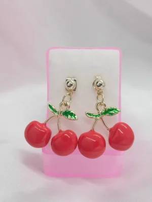 Aretes Cherry en Oro Laminado 14k