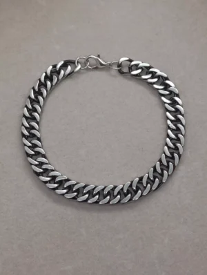 Pulsera Tipo Cubana en Acero Inoxidable 316L
