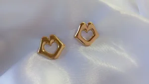 Arete Pequeños Broquel en Acero Inoxidable