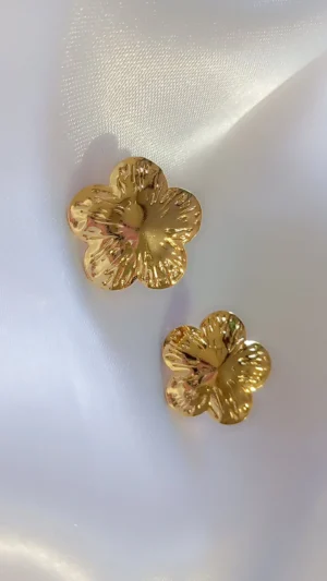 ARETE BROQUEL DISEÑO DE FLOR EN ACERO INOXIDABLE