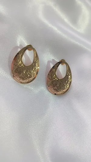 Aretes Broquel Diseño Acero Inoxidable