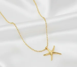 Collar Dije de Estrella en Oro Laminado 14k