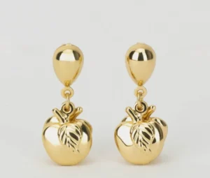 Aretes Diseño de Manzana en Oro Laminado
