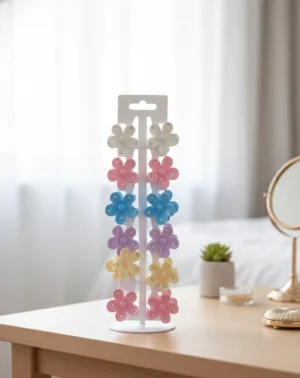 DOCENA DE PINZA CHICA FLOR PASTEL
