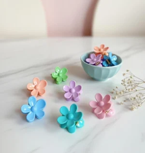 PAQUETE DE DOCENA DE MINI PINZAS DE FLOR